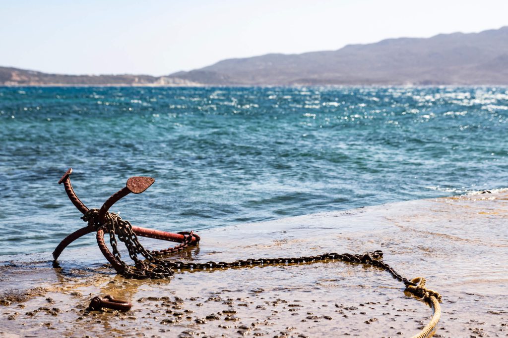 Anchor on the beach