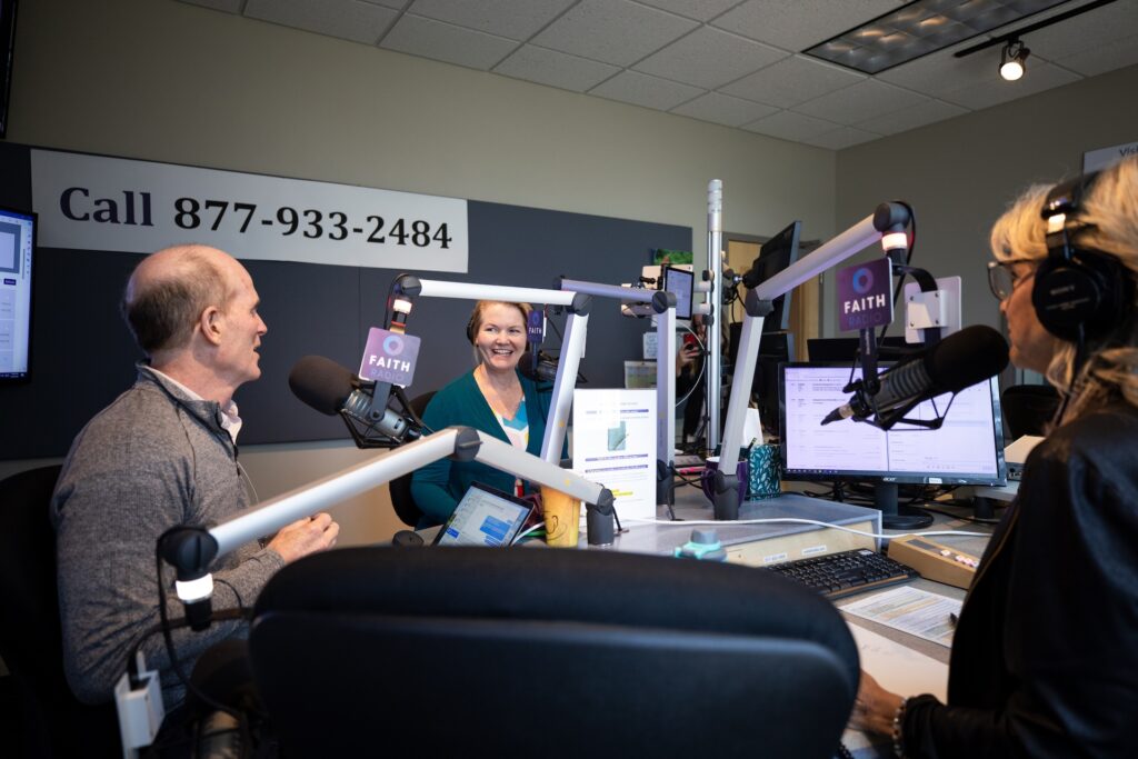 An image of the Faith Radio team in the studio.